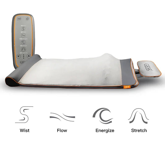 LED Screen Electric Stretching Pressure Massage Mattress Mat Product MassageOEM/ODM Full Body Vibrating Heat Adjustable Airbags
